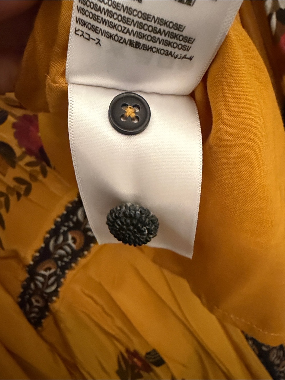 FARM RIO Tropical Tapestry Kaftan Dress Yellow - Picture 7 of 7